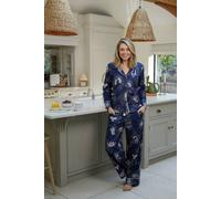 Cyberjammies Women's Celestial Nights Navy Zodiac Print Wide Leg Pyjama Set | Size: 26 Cyberjammies Navy 26