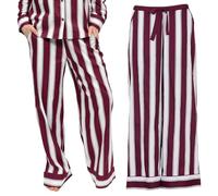 Cyberjammies Yasmin Women's Printed Stripe Wide-Leg Pyjama Bottoms | Soft Cotton-Modal PJ Bottoms | Relaxed Fit Ladies Pyjama Bottoms with Drawstring Waist, Side Pockets for Cosy Comfort | Size 12