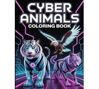 Cybernetic Animals: Zentangle & Mechanical Nature Coloring Book for Adults