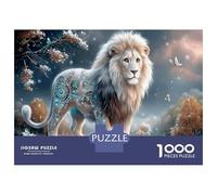 Cybernetic Lion 1000 Piece Puzzle Seasonal Forest for Relaxation First-Time Jigsaw Users Memory Improvement Small Gift Idea 38x26cm/1000pcs
