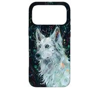 Cybernetic White German Shepherd Dog Circuitry Art Case for iPhone 17 Pro Max