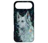 Cybernetic White German Shepherd Dog Circuitry Art Case for iPhone Air
