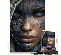 Cybernetic Woman with Braids And Markings Jigsaw Puzzles 1000 Pieces for Teenagers Brain Think Serene Game Real Challenge Santa Gift (38x52cm)