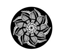 CYBERNOVA 1000 Pcs Round Jigsaw Puzzles Black and White Flower Intellectual Game for Adults