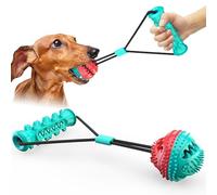 CYBERNOVA Interactive Dog Toy for Aggressive Chewers, Puzzle Treat Food Dispensing Ball,Dog Toy Tug of War Serrated Molar Stick