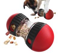 CYBERNOVA Interactive Dog Toys, Treat Dispenser and Adjustable Food Dispensing Slow Feeder Ball,Stimulating Dog Nature and Enhancing Intelligence (Red+Black)