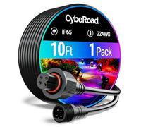Cyberoad 10FT Extension Cable for Govee Outdoor Flood Lights and Spot Lights, Waterproof 4-Pin Extension Cord for Govee H7057, H7058, H7060, H7062, H7093, H7094, H7065, H7066, Black (10FT-1 Pack)