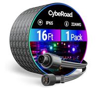 Cyberoad 16FT Extension Cable for eufy Permanent Outdoor Lights E22 & S4, Outdoor Lights Extension Cord for eufy T8L02 & T8L04, IP68 Waterproof, Ideal for Christmas Decorations, Black