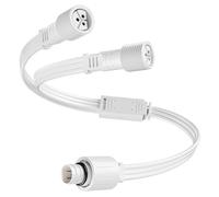 Cyberoad Y-Splitter for eufy Permanent Outdoor Lights E22 & S4, Outdoor Lights Extension Cable for eufy T8L02 & T8L04, IP68 Waterproof, Ideal for Christmas Decorations, 1 Male to 2 Female, White