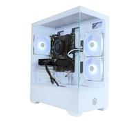 CyberPowerPC Wyvern Gaming PC - Intel Core i5-12400F, AMD Radeon RX 9060 XT 8GB, 16GB RAM, 1TB NVMe SSD, 650W 80+ PSU, Wi-Fi, Windows 11, Prism Panoramic RGB White