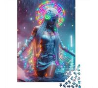Cyberpunk 1000 Piece Jigsaw Puzzle For Adults Educational Games Stress Relief Puzzle Cultivate The Spirit of Teamwork for Men, Women, Elders, Seniors 500pcs (52x38cm)