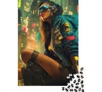 Cyberpunk 1000 Piece Jigsaw Puzzle For Adults Family Challenge Toys Stress Relief Puzzle Exercise The Memory of The Brain for Men, Women, Elders, Seniors 500pcs (52x38cm)