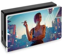 Cyberpunk 2077 Judy Switch Dock Case, Switch Base Protective Shell, Popular Anime Switch Dock Cover, Game Console Storage, Drop Prevention, Shock Absorption, Scratch-Resistant, Anti-Fingerprint,