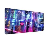 Cyberpunk 2077 XXL Mouse Pad - Gaming Desk Mat 900x400 for Office and Esports - Waterproof, Anti-Slip (Cyberpunk A02)