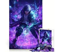 Cyberpunk Anime Character with Electric Powers 1000 Piece Jigsaw Puzzles for Teenagers Brain Exercise Bright Color Pattern Build (50x75cm)