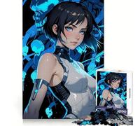 Cyberpunk Anime Girl 1000 Pieces Jigsaws Adults Puzzles Gifts Sharp Thinking Cozy Fun Fun Activity Game Night (38x52cm)