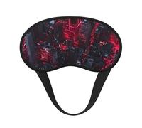 Cyberpunk Cityscape Lights Blackout Sleep Mask - Soft Adjustable Eye Mask for Full Light Blocking, Deep Sleep, Travel & Relaxation