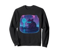 Cyberpunk Degu Runner Future City Sweatshirt