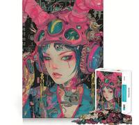 Cyberpunk Demon Girl for Adults 1000 Piece Jigsaw Puzzle Serene Game Perfect Connection Pattern Build Birthday Surprise (50x75cm)
