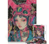 Cyberpunk Demon Girl for Adults 1000 Piece Jigsaw Puzzle Serene Game Perfect Connection Pattern Build Birthday Surprise (50x75cm)
