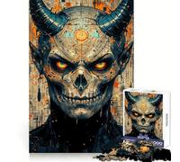 Cyberpunk Devil Portrait 1000 Teenager Pieces Jigsaw Puzzle Calm Daily Accurate Edge Joyful Challenge Birthday Gift (50x75cm)