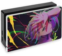 Cyberpunk EdgeRunners Lucy Switch Dock Case, Switch Base Protective Shell, Popular Anime Switch Dock Cover, Game Console Storage, Drop Prevention, Shock Absorption, Scratch-Resistant,
