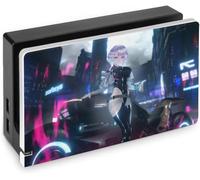 Cyberpunk EdgeRunners Lucy Switch Dock Cover, Switch Base Protective Shell, Stylish, Thin, Lightweight, Switch Dock Protective Case, Game Console Storage, Easy Installation, Drop Prevention, Shock