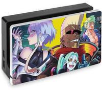 Cyberpunk EdgeRunners Rebecca Switch Dock Cover, Switch Base Protective Shell, Stylish, Thin, Lightweight, Switch Dock Protective Case, Game Console Storage, Easy Installation, Drop Prevention, Shock