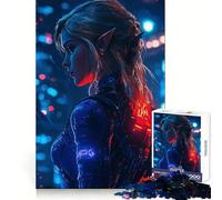 Cyberpunk Elf Warrior Jigsaw for Teenagers 1000 Pieces Calm Daily Fine Cut Joyful Challenge (38x26cm)