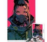 Cyberpunk Female Warrior Jigsaw for Teenagers 1000 Pieces Stimulate Active Brain And Mind Gentle Relaxing Fun Activity (50x75cm)