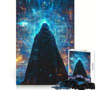 Cyberpunk Figure in Digital Realm Jigsaw Puzzles for Adults1000 Piece Logic Build Stress Less Fun Challenge (38x26cm)