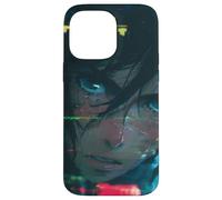 Cyberpunk Glitch Anime Girl Hacker Portrait Case for iPhone 14 Pro Max