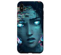 Cyberpunk Glitch Art Woman AI Hacker Case for iPhone XS Max