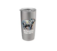 Cyberpunk Glitch Vaporwave No Thoughts Empty Capybara Vibes Stainless Steel Insulated Tumbler