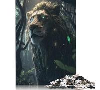 Cyberpunk Lion Fantasy 1000 Pieces Puzzles Wooden Puzzle for Teenager Funny Jigsaw Puzzles 1000pcs (75x50cm)