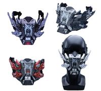 Cyberpunk Luminous Mask, Mask, Cosplay Tool, Cosplay Prop, Costume Equipment, Ball, Halloween, Event, School Festival, Christmas Costume, New Year's Party, Cute Goods, Gift (C)
