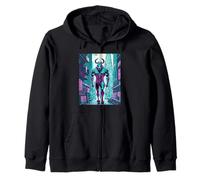 Cyberpunk Minotaur - Science Fiction Greek Mythology Fantasy Zip Hoodie