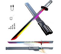 Cyberpunk Neon Sword | 31.5" Spark Blade w/AI Sound & Fog | Type-C Rechargeable | for Rave, Cosplay & Display