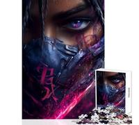 Cyberpunk Ninja Close-Up Jigsaw Puzzles 1000 Piece for Adults Enhance Focus for Better Performance Quiet Soothing Playtime Fun (50x75cm)