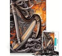 Cyberpunk Orchestra for Adults 1000 Piece Jigsaw Puzzle Mental Skill Anxiety Relief Playful Challenge Table Accent (38x26cm)