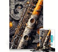 Cyberpunk Orchestra Jigsaws 1000 Pieces for Adults Sharp Brain Perfect Connection Family Bond Art Work (38x52cm)