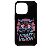 Cyberpunk Owl Night Vision Retro Synthwave Case for iPhone 13 Pro