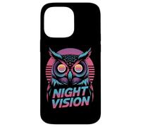 Cyberpunk Owl Night Vision Retro Synthwave Case for iPhone 14 Pro Max