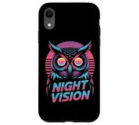 Cyberpunk Owl Night Vision Retro Synthwave Case for iPhone XR