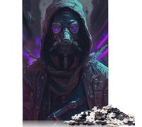 Cyberpunk Plague Doctor Puzzles Jigsaw Puzzle 500 Pieces for Adults Creative Jigsaw Puzzles Difficult Puzzle Challenging Game Gift Toys Teens Family Puzzles 500pcs (52x38cm)