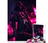 Cyberpunk Plague Doctor with Rifle 1000 Adult Pieces Jigsaw Puzzle Birthday Gifts Birthday Present Educational Toy for And from 14 Years And over (38x26cm)