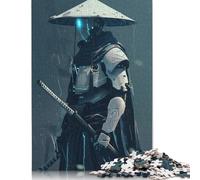 Cyberpunk Samurai Jigsaw Puzzles Puzzle for Adults Kids. 1000 Piece Great Gifts Challenge Toy Educational Game Home Decoration for Educational Games Gifts 1000pcs (75x50cm)
