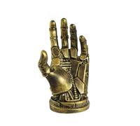 Cyberpunk Silverhand Mechanical Hand Desk Ornaments, Manipulator Gaming Controller Holder Headphone Storage Stand Punk Style Steampunk Modern Home Decor Resin Statue Room Storage (Gold)