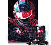 Cyberpunk Soldier 1000 Pieces Jigsaw Puzzles for Adults Indoor Play Fine Detail Home Activity (38x26cm)