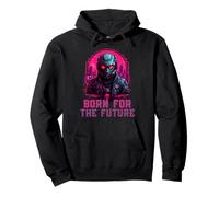 Cyberpunk Soldier Gaming Design Futuristic Cyber Warrior Pullover Hoodie